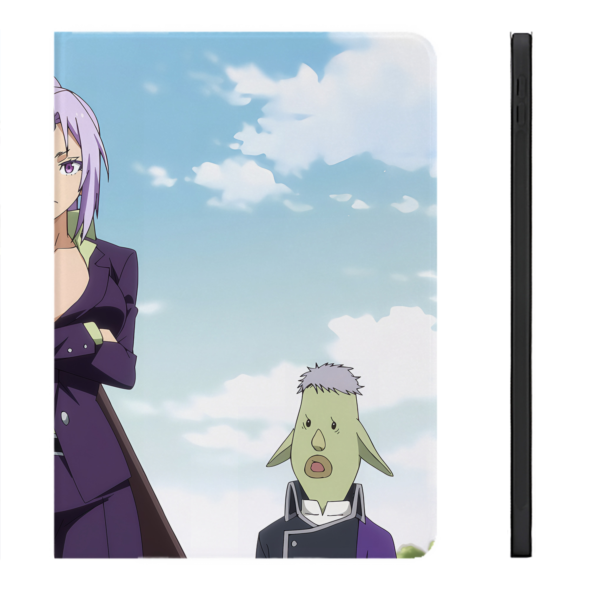 （画像用） 転スラ Regarding Reincarnated to Slime IPadケース ペンホルダー付き ブックスタイルデザイン